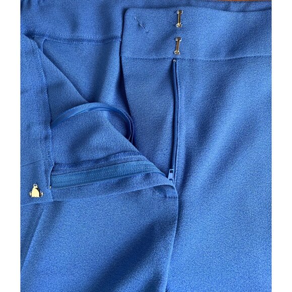 Kasper Womens Plus Size 24W Royal Blue Straight-Leg Pants - Picture 13 of 14